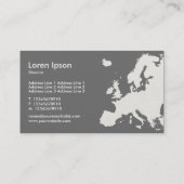EUROPA - Canvas Stenciled stijl Visitekaartje (Achterkant)