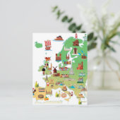 Europa - Cartoon Map Briefkaart (Staand voorkant)