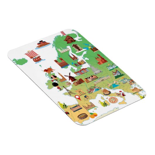 Europa - Cartoon Map Magneet (Rechterzijde)