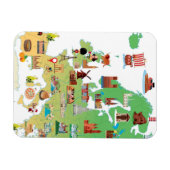 Europa - Cartoon Map Magneet (Horizontaal)