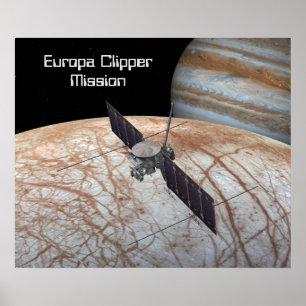 Europa Clipper Mission Spacecraft Poster