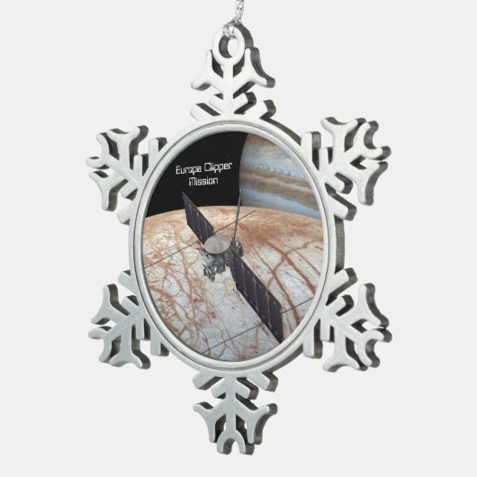 Europa Clipper Mission Spacecraft Tin Sneeuwvlok Ornament (Rechts)