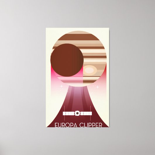 Europa Clipper ruimte kunst Canvas Afdruk (Voorkant)