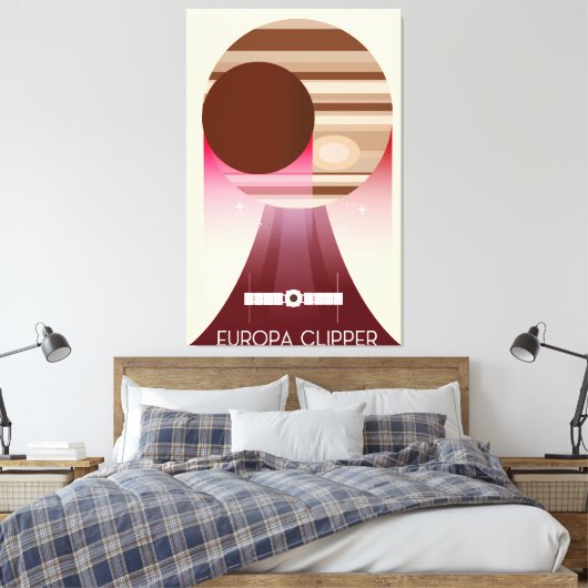Europa Clipper Space Art Canvas Afdruk (Insitu (Slaapkamer))
