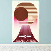 Europa Clipper Space Art Canvas Afdruk (Insitu (Houten vloer))