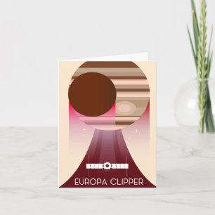 Europa Clipper Space Art Feestdagen Kaart