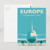 Europa Commerciële vliegtuigmaatschappij aangepast Briefkaart (Voorkant / Achterkant)