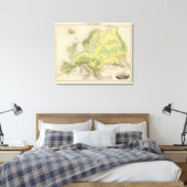 Europa contourkaart canvas afdruk (Insitu (Slaapkamer))