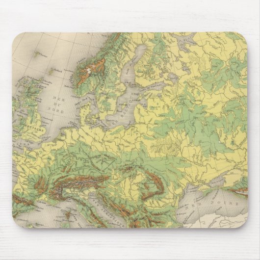 Europa contourkaart muismat (Voorkant)
