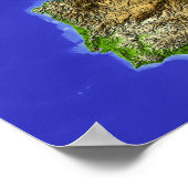 Europa, de schaduwkaart poster (Hoek)