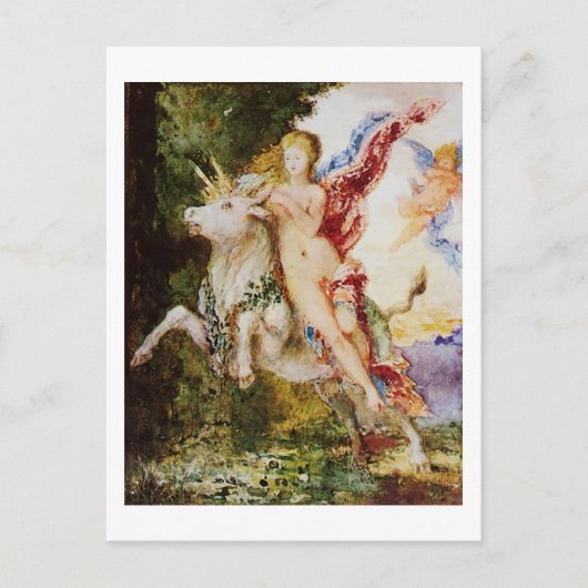 Europa & de stier, Gustave Moreau Fine Art Briefkaart (Voorkant)
