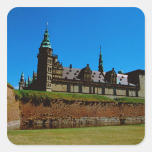 Europa, Denemarken, Helsingor ook bekend als Elsin Vierkante Sticker