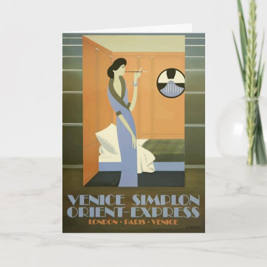  Europa door Train Orient Express Travel Post Kaart (Voorkant)