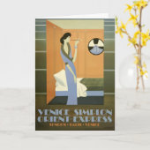  Europa door Train Orient Express Travel Post Kaart (Gele Bloem)