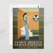 Europa door trein-Orient Express-reizen Briefkaart (Voorkant / Achterkant)