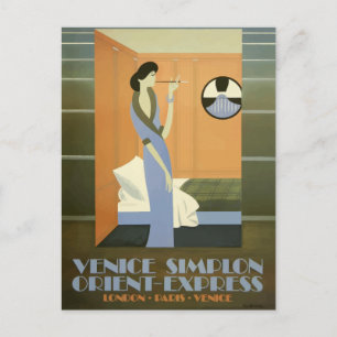 Europa door trein-Orient Express-reizen Briefkaart