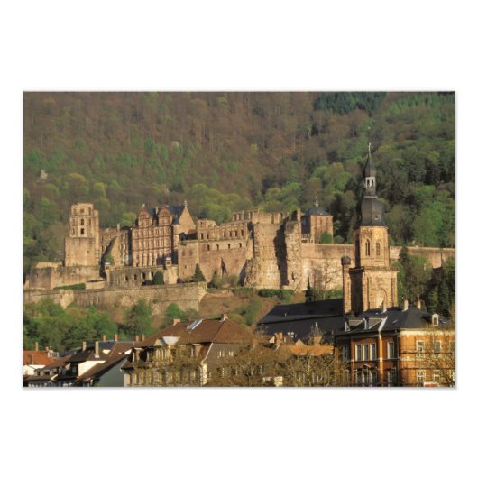 Europa, Duitsland, Heidelberg. Castle Foto Afdruk (Voorkant)