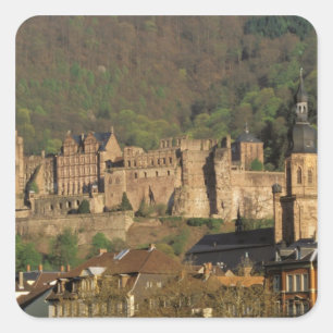 Europa, Duitsland, Heidelberg. Kasteel Vierkante Sticker