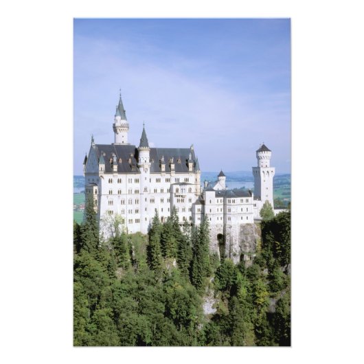 Europa, Duitsland, het kasteel van Neuschwanstein Foto Afdruk (Voorkant)