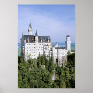 Europa, Duitsland, het kasteel van Neuschwanstein Poster