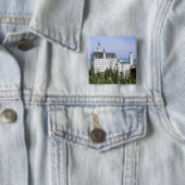 Europa, Duitsland, het kasteel van Neuschwanstein, Vierkante Button 5,1 Cm (In situ)