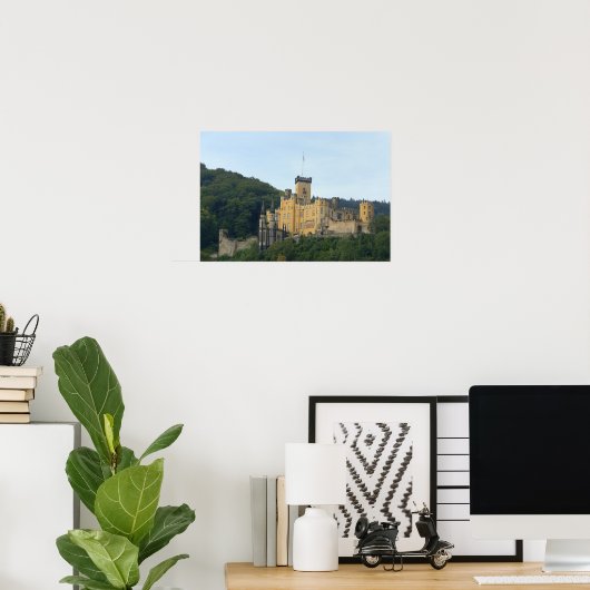 Europa, Duitsland, nabij Koblenz, Castle Schloss Poster (Thuiskantoor)