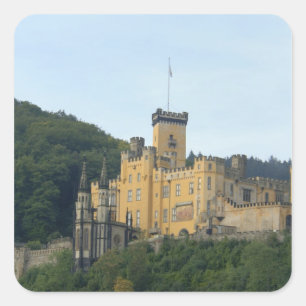 Europa, Duitsland, nabij Koblenz, Kasteel Schloss Vierkante Sticker