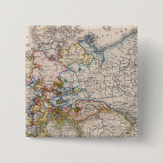 Europa, Duitsland, Oostenrijk Vierkante Button 5,1 Cm (Voorkant)