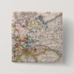 Europa, Duitsland, Oostenrijk Vierkante Button 5,1 Cm