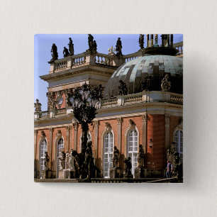 Europa, Duitsland, Potsdam. Park Sanssouci, Neus Vierkante Button 5,1 Cm