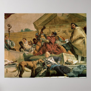 Europa, een van de vier continenten poster