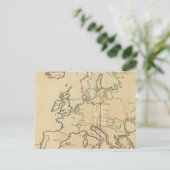Europa en de grote steden briefkaart (Staand voorkant)
