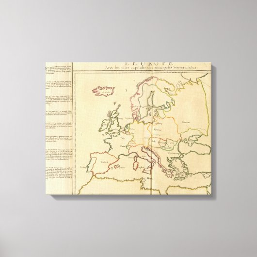 Europa en de grote steden canvas afdruk (Voorkant)