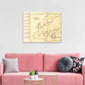 Europa en de grote steden canvas afdruk (Insitu (Woonkamer))