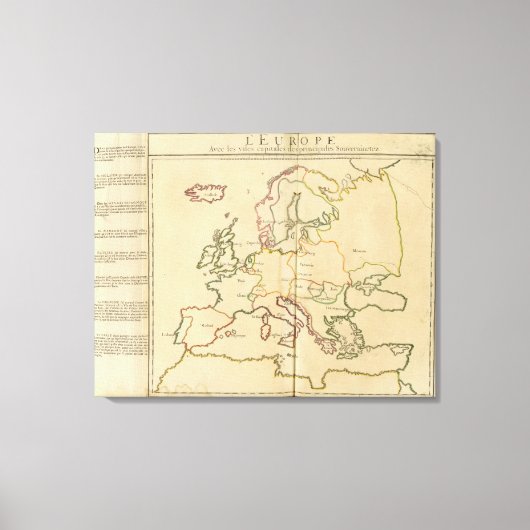 Europa en de grote steden canvas afdruk (Voorkant)