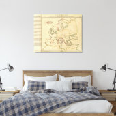 Europa en de grote steden canvas afdruk (Insitu (Slaapkamer))