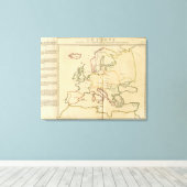 Europa en de grote steden canvas afdruk (Insitu (Houten vloer))