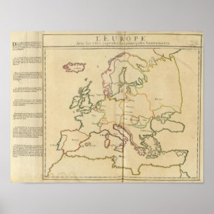 Europa en de grote steden poster