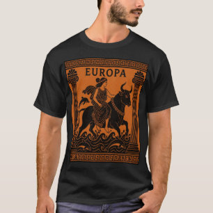 Europa en de Stier Griekse Mythologie Kunst T-shirt