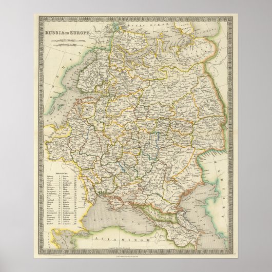 Europa en Rusland Poster (Voorkant)