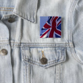 Europa, Engeland, Britse vlag Vierkante Button 5,1 Cm (In situ)