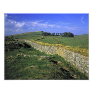 Europa, Engeland, De muur van Hadrianus. De stenen Foto Afdruk