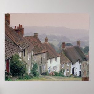 Europa, Engeland, Dorset, Gold Hill, Shaftesbury. Poster