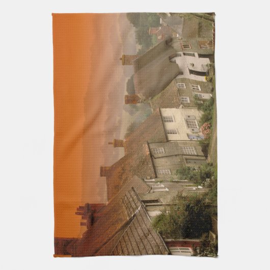 Europa, Engeland, Dorset, Shaftesbury. goudheuvel Theedoek (Verticaal)