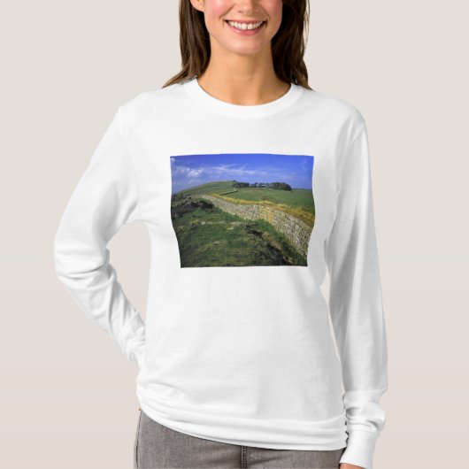 Europa, Engeland, Hadrians muur. De stenen van T-shirt (Voorkant)