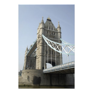 Europa, Engeland, Londen. Tower Bridge over de 2 Foto Afdruk