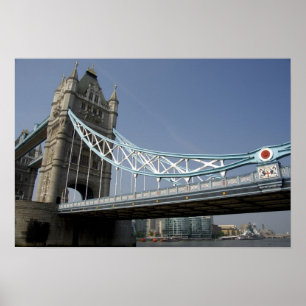 Europa, Engeland, Londen. Tower Bridge over de 2 Poster