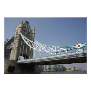 Europa, Engeland, Londen. Tower Bridge over de Foto Afdruk