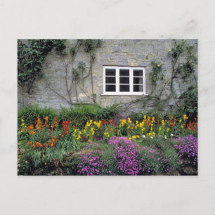 Europa, Engeland, Teffont Magna. Bloemen vullen Briefkaart