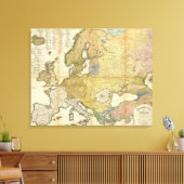Europa - Ethnografiekaart Canvas Afdruk (Insitu (Woonkamer))